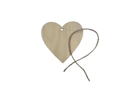 DIY Přírodní dřevěné srdíčko, WHITE ORCHID