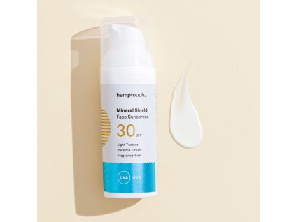 CBD Opalovací krém na obličej SPF 30, HEMPTOUCH, 50 ml