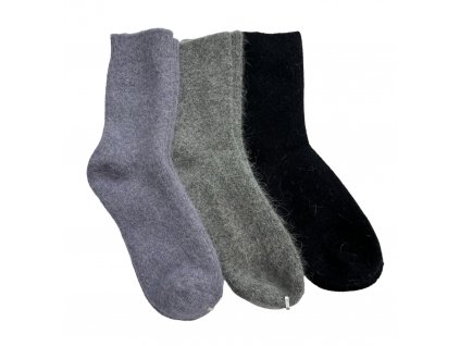 Sada Klasik jemných vlněných ponožek 3 ks, WHITE ORCHID
