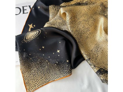 Hedvábný šátek Bájný měsíc 110x110 cm v dárkovém balení, HEDVÁBNÝ SVĚT