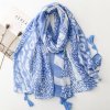 Bavlněný modrobílý šátek/šála 90x180 cm, WHITE ORCHID 3