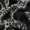 Černo-bílý zdobný kašmírový pléd s hedvábím 140x140 cm, HEDVÁBNÝ SVĚT (5)