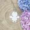 DIY Přírodní dřevěné kačátko, WHITE ORCHID