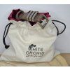 Kožený pásek mocca s ozdobou, WHITE ORCHID(7)