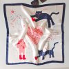 Hedvábný šátek pro každou kočku 53x53cm v dárkovém balení, WHITE ORCHIDD692ADBFA0351AE3335A640BC5D471C1