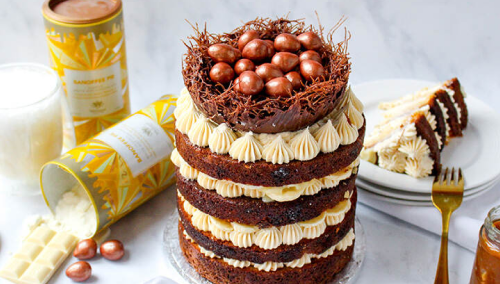 Banánový velikonoční dort