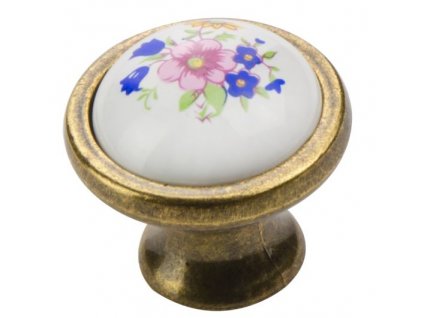 Porcelán květ patina
