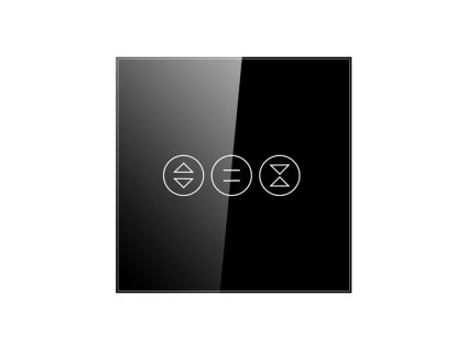 Wifi vypínač žaluzie rolety závěsy Black Tuya Designo