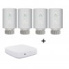 Wifi Termostatická Hlavice Designo - set 4 ks a brána Zigbee