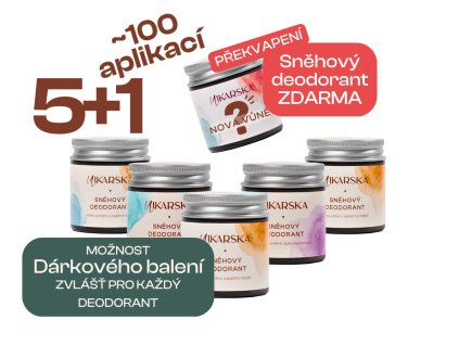 5+1 ZDARMA Sněhový deodorant ~100 aplikací