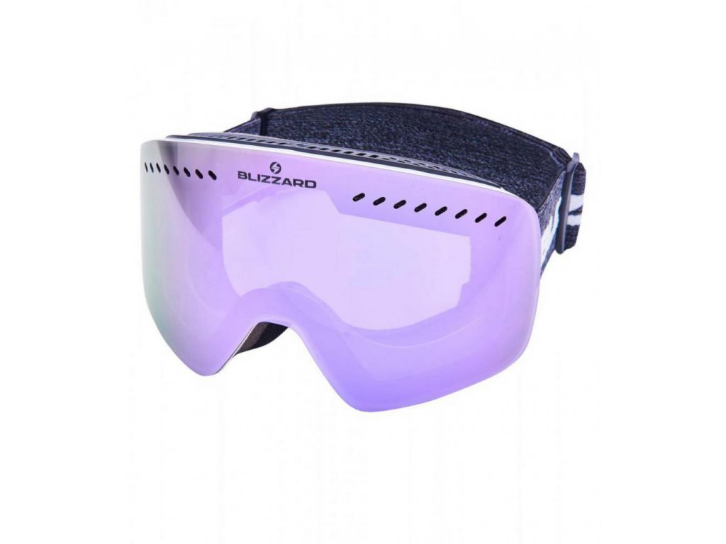 lyžařské brýle BLIZZARD Ski Gog. 983 MDAVZO, white shiny, smoke2, purple REVO, AKCE