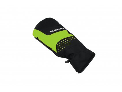 lyžařské rukavice BLIZZARD Mitten junior ski gloves, black/green (Velikost 6)