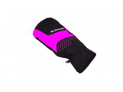 lyžařské rukavice BLIZZARD Mitten junior ski gloves, black/pink
