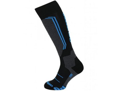 lyžařské ponožky BLIZZARD Allround wool ski socks junior, black/anthracite/blue
