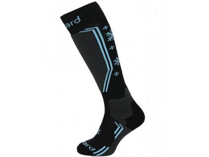 lyžařské ponožky BLIZZARD Viva Warm ski socks, black/grey/blue