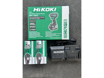 HiKOKI (Hitachi) Aku sada WH18DCX (Rázový utahovák + akumulátory + nabíječka)