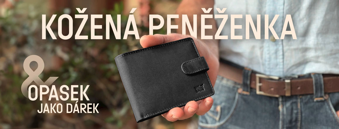 Kožená paněženka a opasek jako dárek