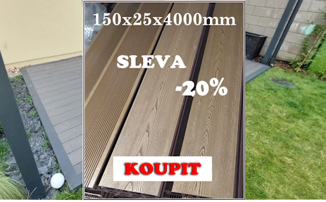 Sleva na terasové desky wpc - 20%