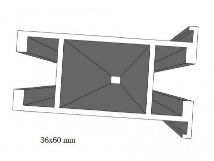 Hliníkový profil 60x36mm pro solarni panely 2