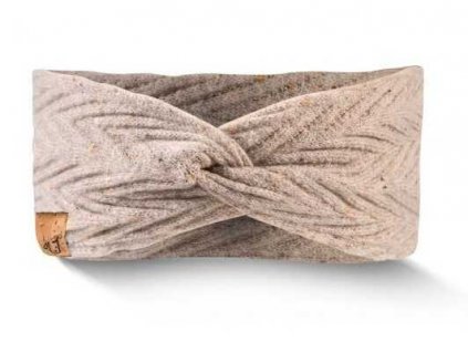 Moderní pletená dětská čelenka ze 100% merino vlny