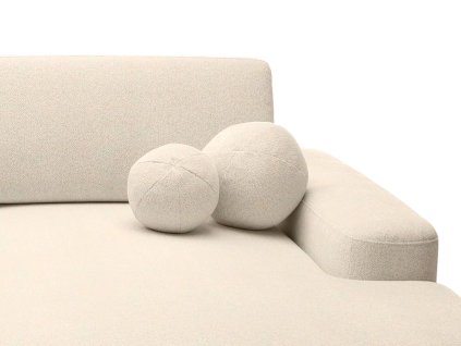 Sada designových kulatých polštářů - béžová
