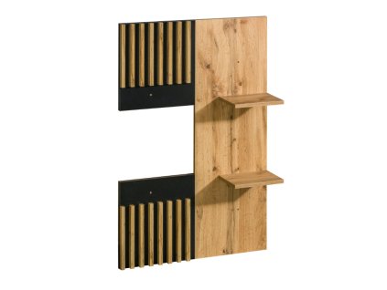 TV panel na zeď Lamelo - dub wotan/černá