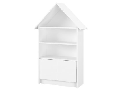 Dětský domečkový regál - bílý