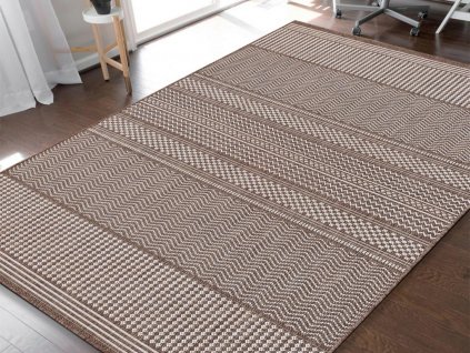 Hnědý tkaný moderní koberec Zara 12