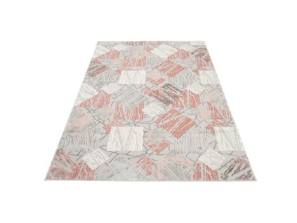 Béžový růžový koberec Visy