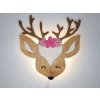 Dětská dřevěná LED lampa Jelen