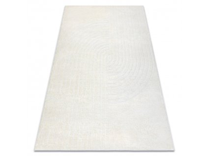 Kremasti geometrijski tepih Mode