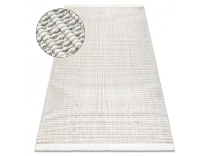 Bijeli pravokutni tepih Nano