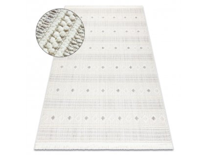 Bijelo-sivi pravokutni tepih Nano