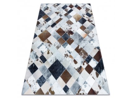 Sivo-smeđi patchwork tepih André