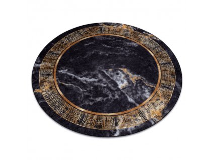 Sivo-zlatni okrugli tepih Miro