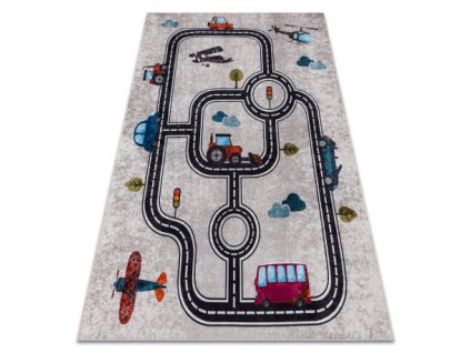 Bež-crni dječji tepih Junior s protukliznom podlogom