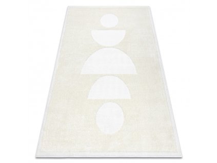 Kremasti geometrijski tepih Mode