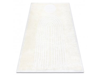 Kremasti geometrijski tepih Mode