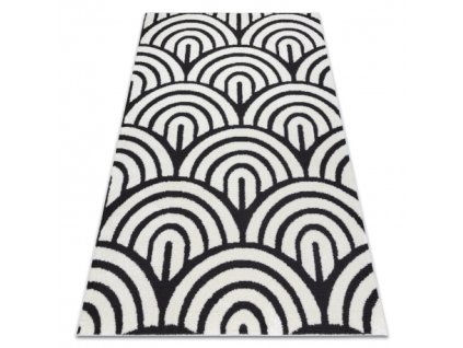 Kremasto-crni geometrijski tepih Muszle