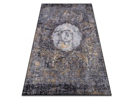 Sivo-zlatni pravokutni tepih Miro