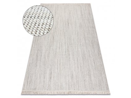 Sivo-bijeli pravokutni tepih Melanž