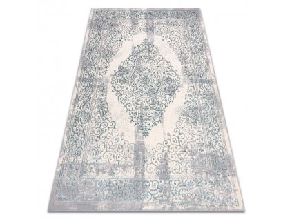 Sivo-kremasti strukturirani tepih Rozeta