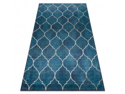 Sivo-plavi pravokutni tepih André