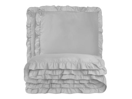 Sivi posteljni set Ruffy