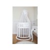 bijeli dječji krevetić koji raste s kolijevkom