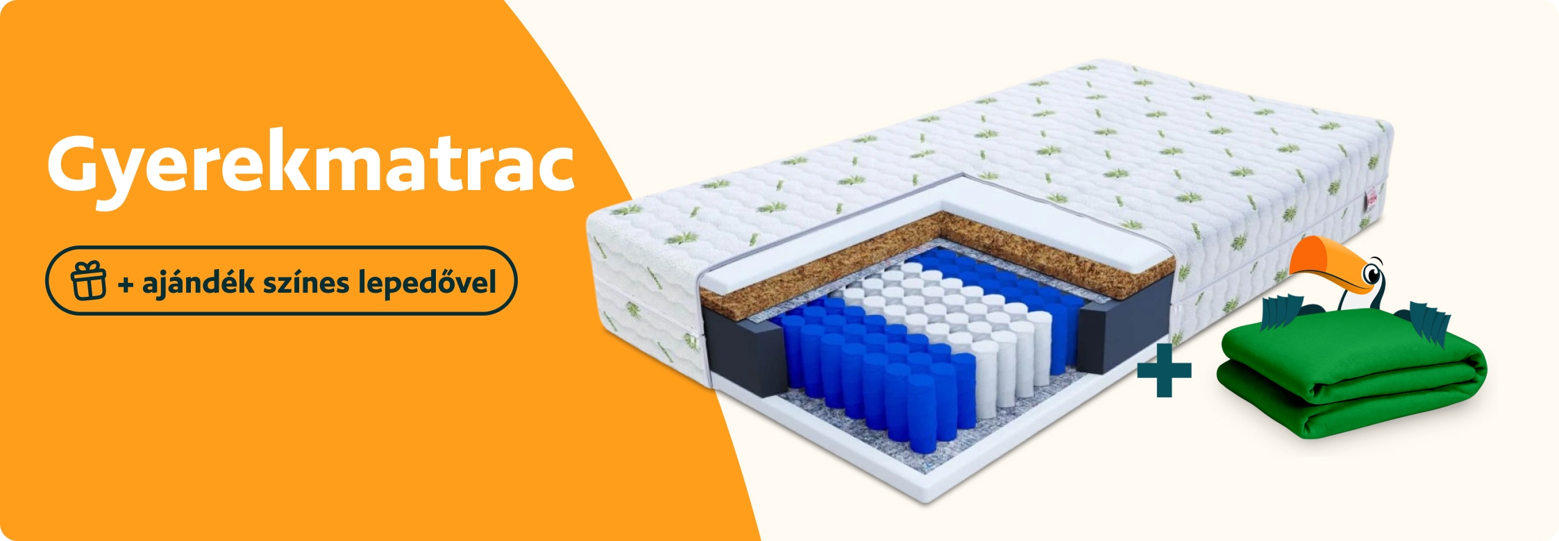 Detský matrace + farebná plachta zadarmo - 07/25