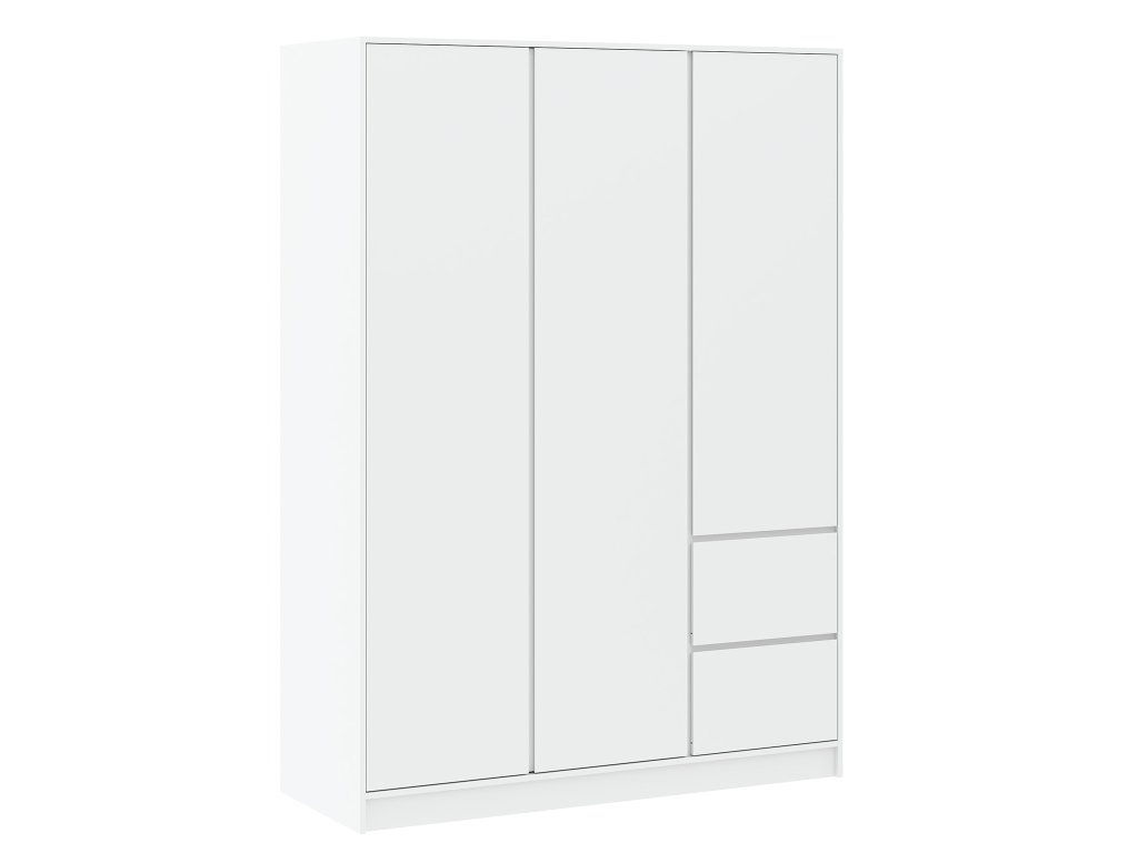 BASIT 3D2S fehér minimalista ruhásszekrény