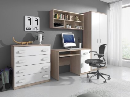 Svend szekrénysor sonoma tölgy, fehér