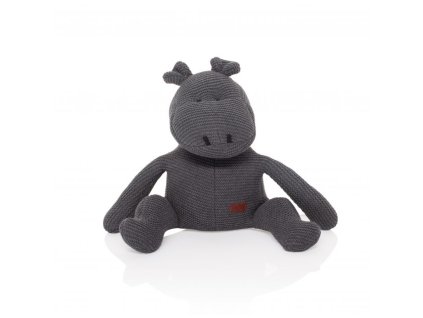 Handmade horgolt játék Víziló - grafit