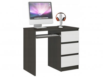 CALI N3 íróasztal - wenge / fehér